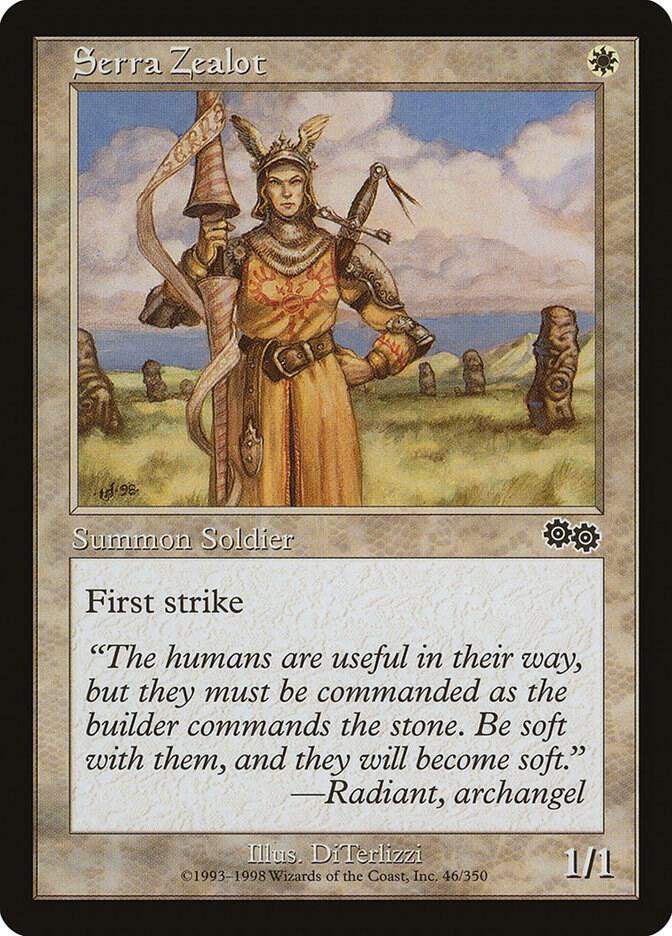 Serra Zealot 46 card from Urza's Saga