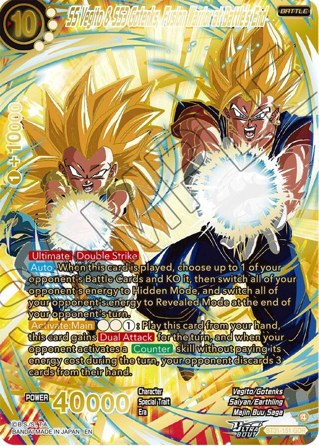 SS Vegito & SS3 Gotenks, Fusion Warrior at Battle's End (GDR) BT31-151 card from Impact Beyond Dimensions