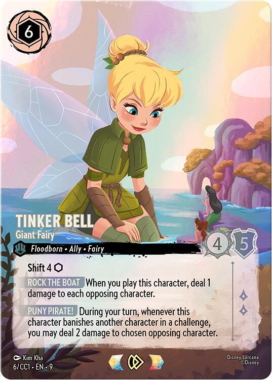 Tinker Bell - Giant Fairy (6/CC1) card from Disney Lorcana Promo Cards