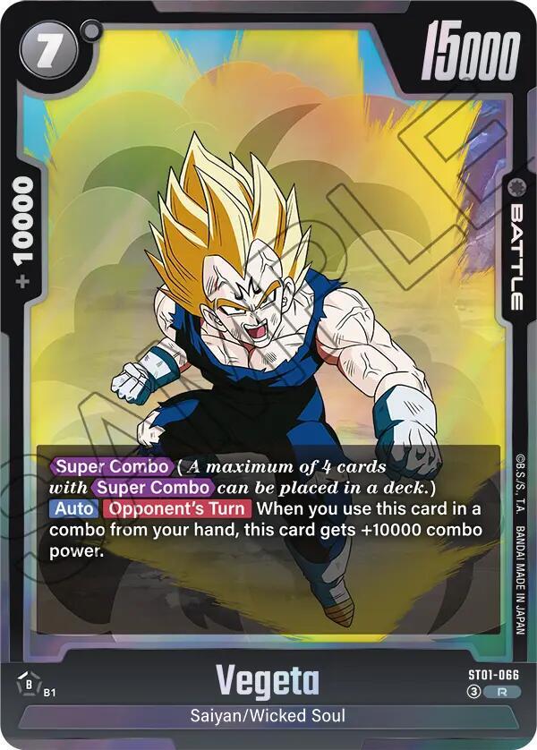 Vegeta ST01-066 card from Story Booster 01