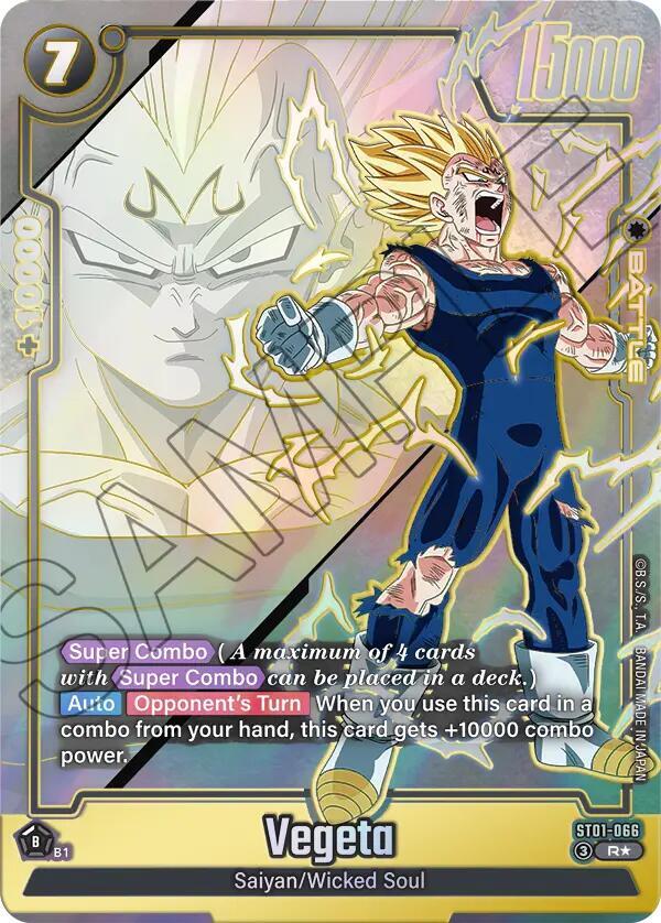 Vegeta (Alternate Art) ST01-066 card from Story Booster 01