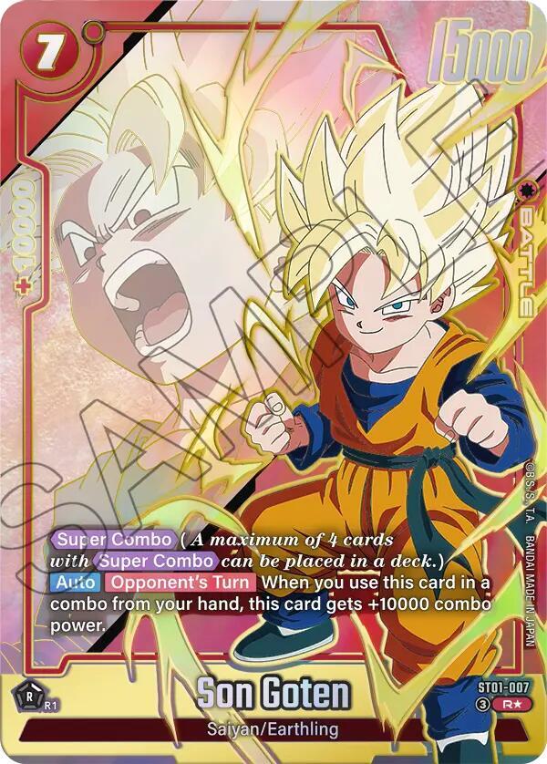 Son Goten (Alternate Art) ST01-007 card from Story Booster 01