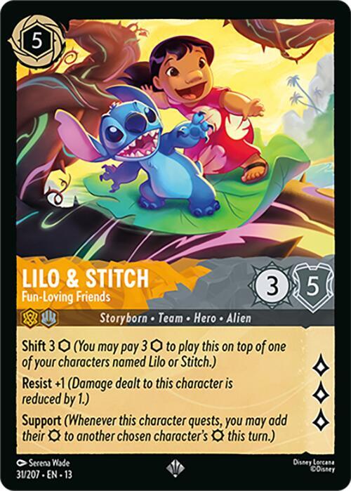 Lilo & Stitch - Fun-Loving Friends 31/204 card from Attack of the Vine!