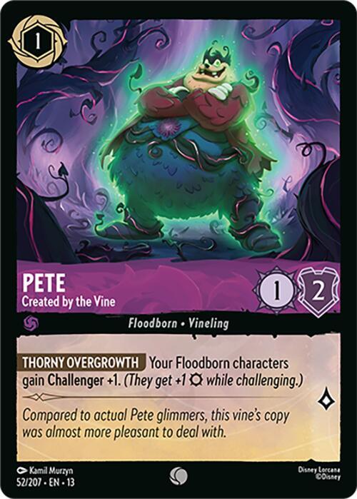 Pete - Created by the Vine 52/204 card from Attack of the Vine!