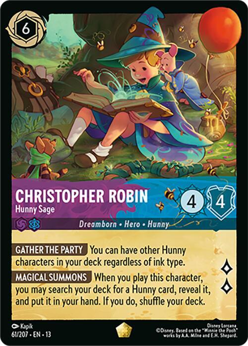Christopher Robin - Hunny Sage 61/204 card from Attack of the Vine!