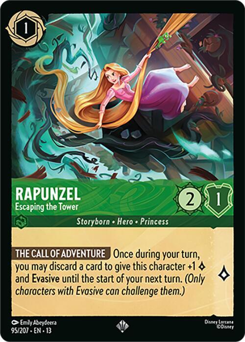 Rapunzel - Escaping the Tower 95/204 card from Attack of the Vine!