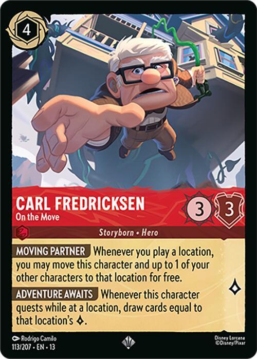 Carl Fredricksen - On the Move 113/204 card from Attack of the Vine!