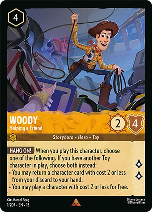 Woody - Helping a Friend 1/204 card from Attack of the Vine!