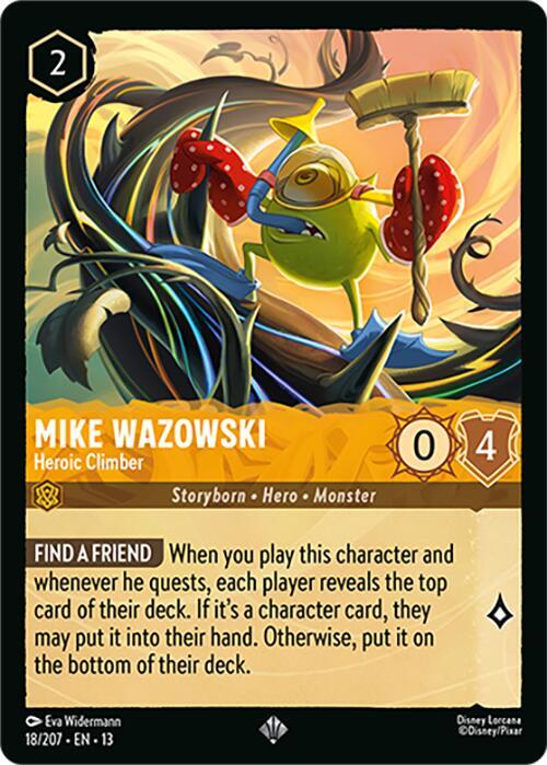 Mike Wazowski - Heroic Climber 18/204 card from Attack of the Vine!