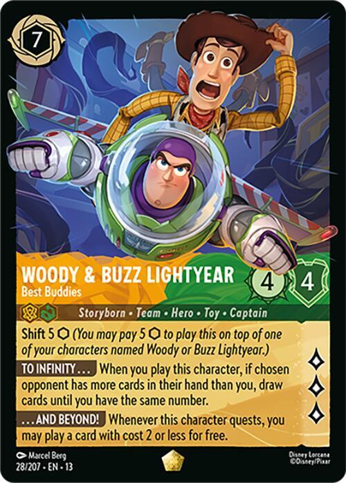 Woody & Buzz Lightyear - Best Buddies 28/204 card from Attack of the Vine!