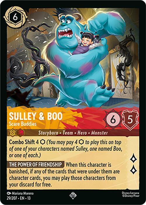 Sulley & Boo - Scare Buddies 29/204 card from Attack of the Vine!
