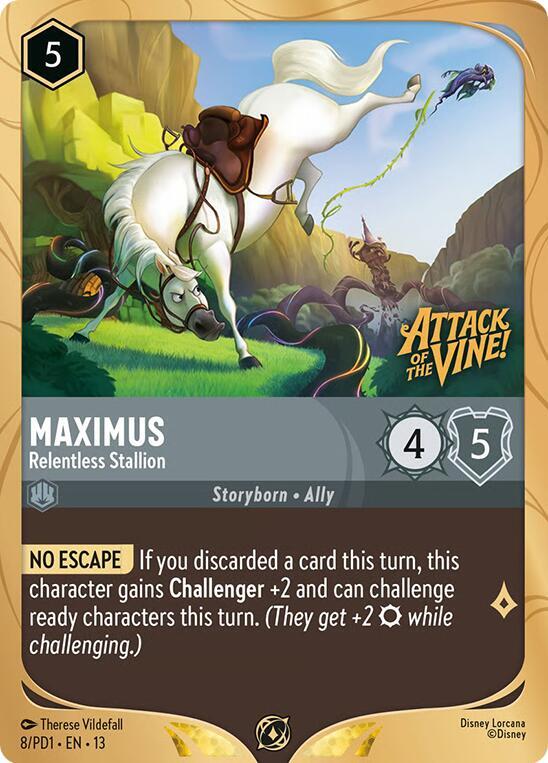 Maximus - Relentless Stallion 8 card from Disney Lorcana Promo Cards