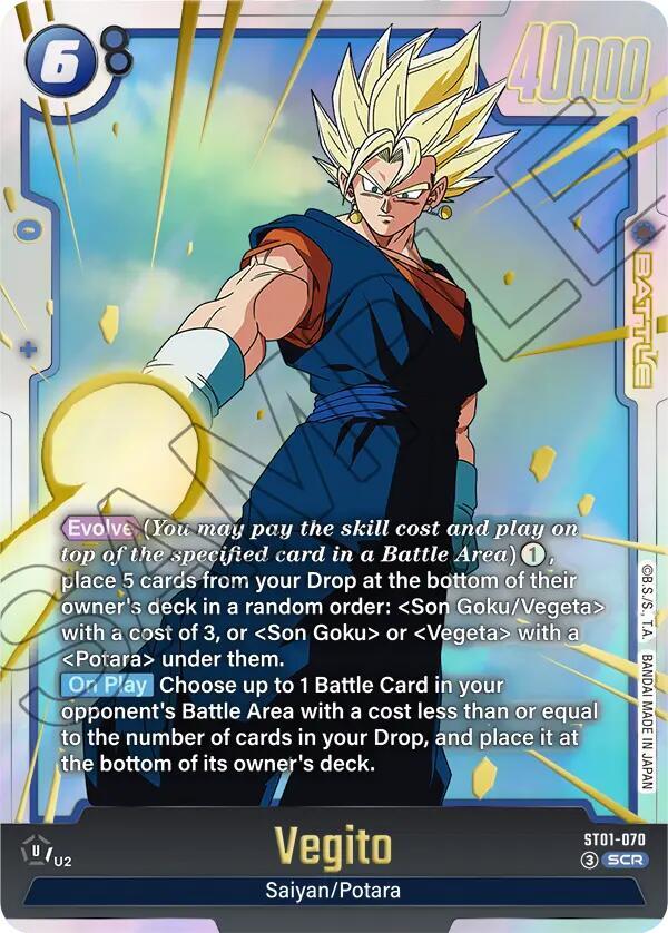 Vegito ST01-070 card from Story Booster 01