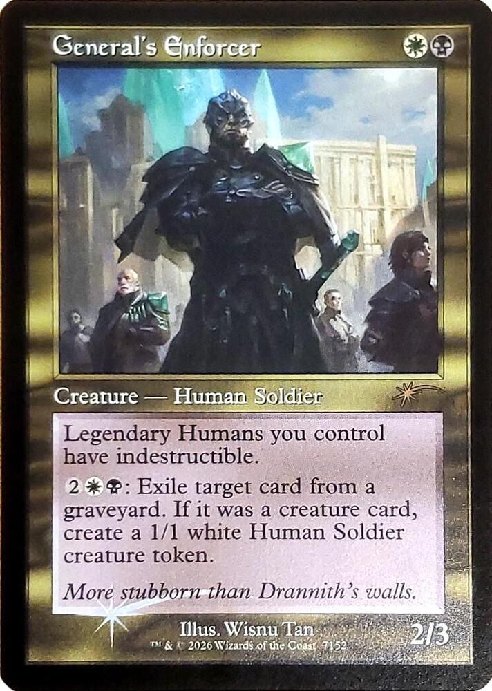 General's Enforcer (Retro Frame) 7152 card from Secret Lair Drop Series