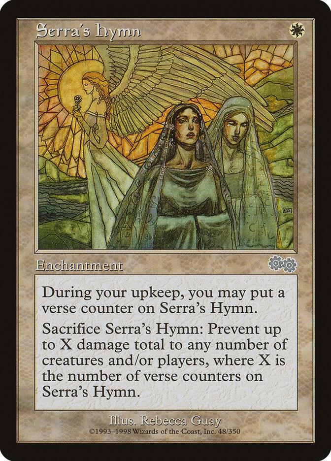 Serra's Hymn 48 card from Urza's Saga