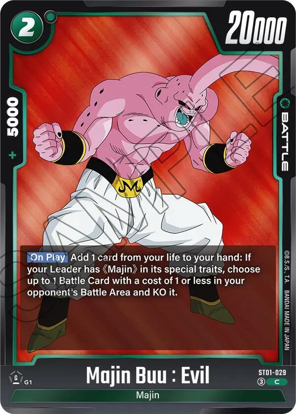 Majin Buu : Evil ST01-029 card from Story Booster 01