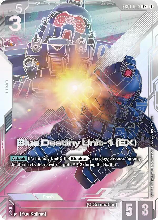 Blue Destiny Unit-1 (EX) (R+) EB01-043 card from Eternal Nexus