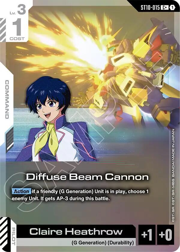 Diffuse Beam Cannon (C+) ST10-015 card from Starter Deck 10: Generation Pulse