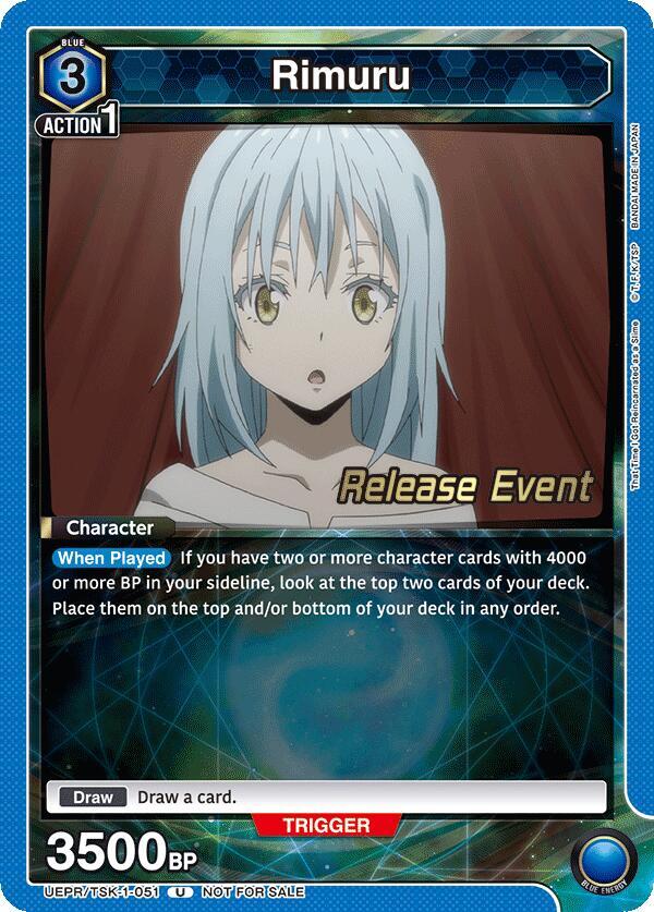 Rimuru UEPR/TSK-1-051 card from UE20BT: That Time I Got Reincarnated as a Slime Release Event Cards