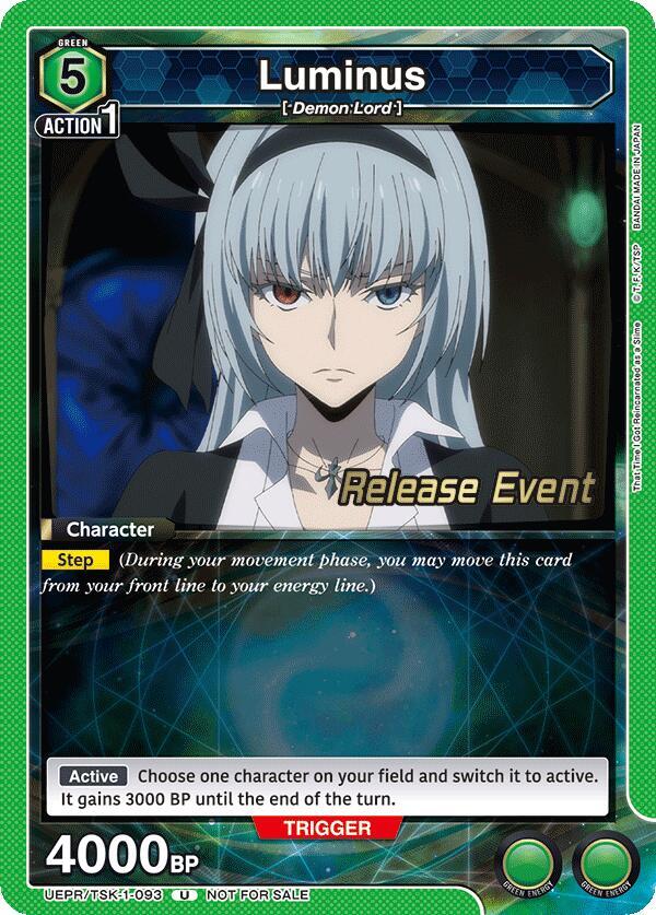 Luminus UEPR/TSK-1-093 card from UE20BT: That Time I Got Reincarnated as a Slime Release Event Cards