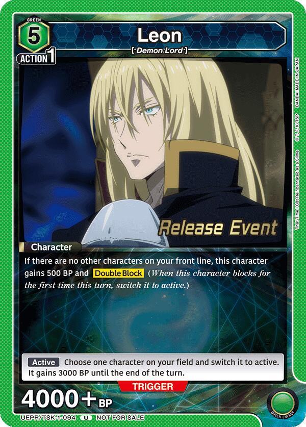 Leon UEPR/TSK-1-094 card from UE20BT: That Time I Got Reincarnated as a Slime Release Event Cards