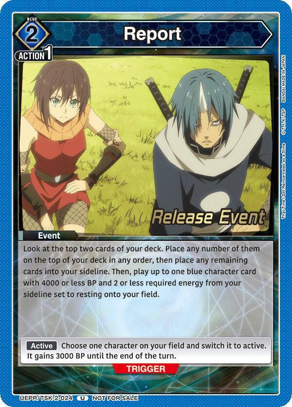 Report UEPR/TSK-2-024 card from UE20BT: That Time I Got Reincarnated as a Slime Release Event Cards