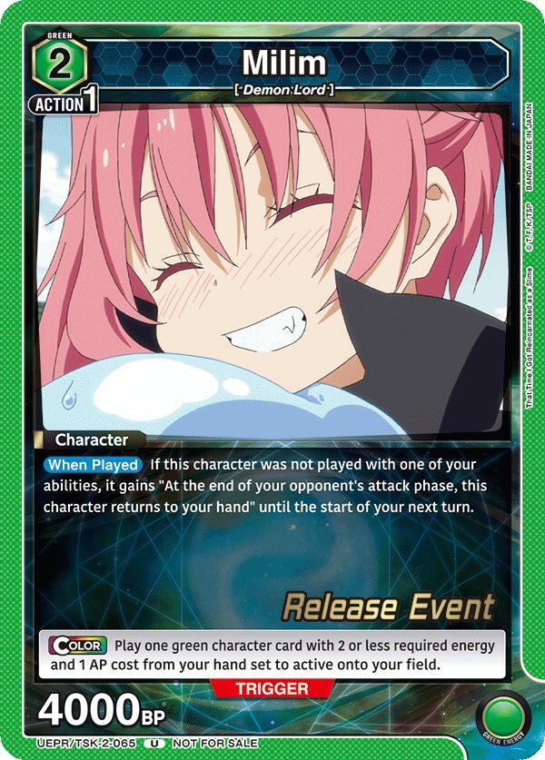 Milim UEPR/TSK-2-065 card from UE20BT: That Time I Got Reincarnated as a Slime Release Event Cards