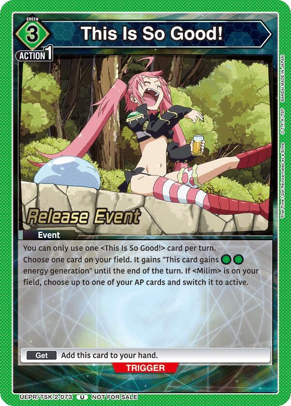 This Is So Good! UEPR/TSK-2-073 card from UE20BT: That Time I Got Reincarnated as a Slime Release Event Cards