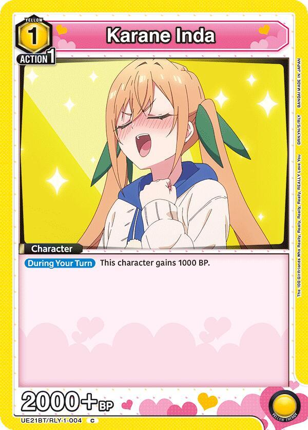 Karane Inda UE21BT/RLY-1-004 card from UE21BT: The 100 Girlfriends Who Really, Really, Really, Really, REALLY Love You
