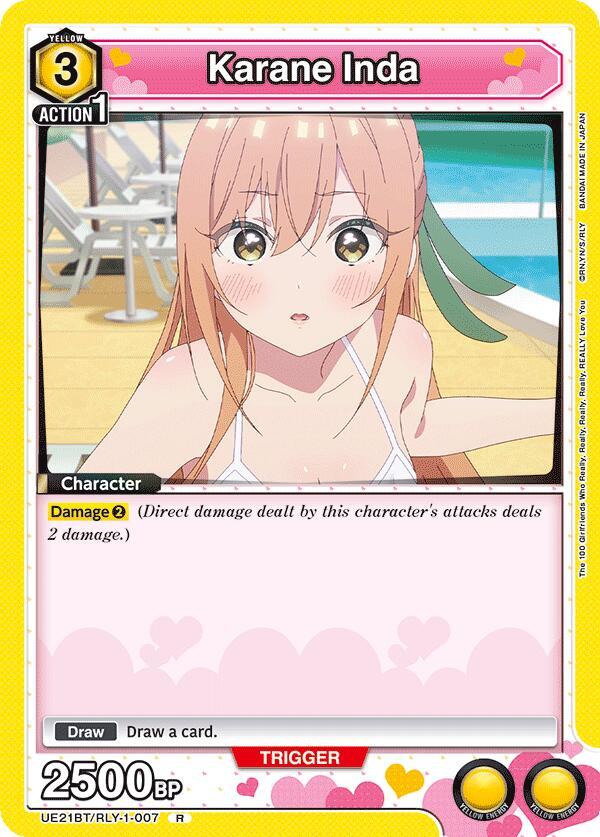Karane Inda UE21BT/RLY-1-007 card from UE21BT: The 100 Girlfriends Who Really, Really, Really, Really, REALLY Love You