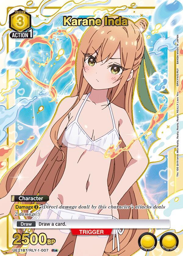 Karane Inda (R*) UE21BT/RLY-1-007 card from UE21BT: The 100 Girlfriends Who Really, Really, Really, Really, REALLY Love You