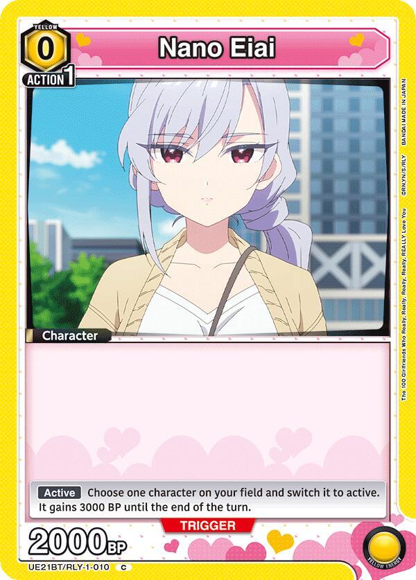 Nano Eiai UE21BT/RLY-1-010 card from UE21BT: The 100 Girlfriends Who Really, Really, Really, Really, REALLY Love You