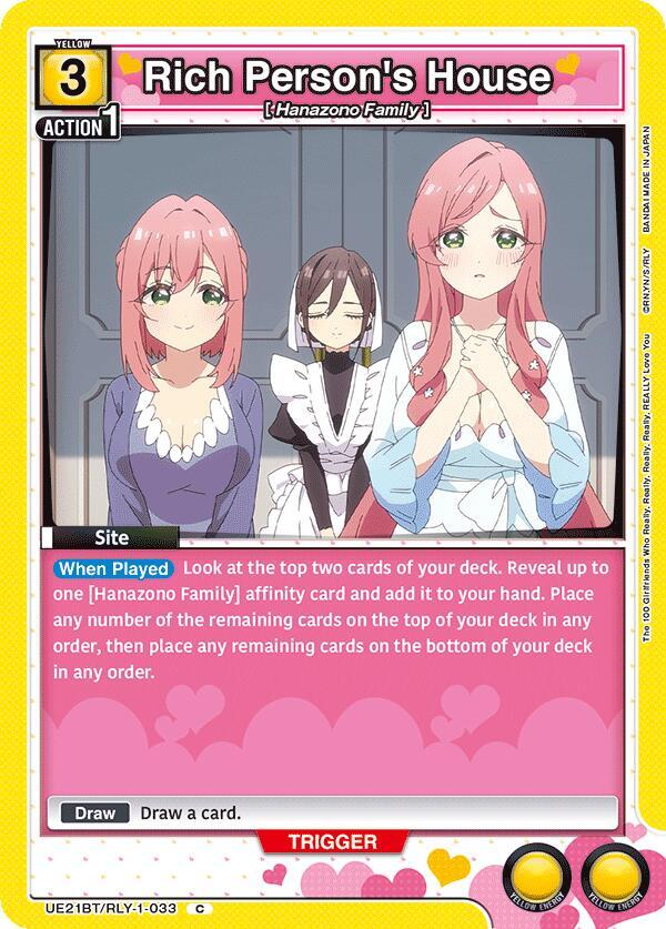 Rich Person's House UE21BT/RLY-1-033 card from UE21BT: The 100 Girlfriends Who Really, Really, Really, Really, REALLY Love You