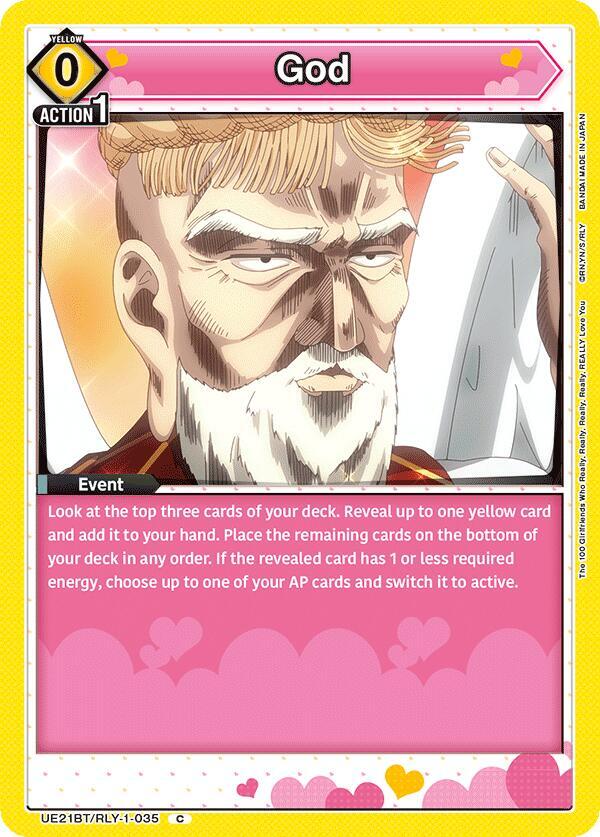 God UE21BT/RLY-1-035 card from UE21BT: The 100 Girlfriends Who Really, Really, Really, Really, REALLY Love You