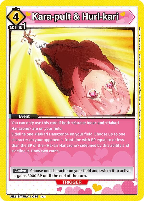 Kara-pult & Hurl-kari UE21BT/RLY-1-036 card from UE21BT: The 100 Girlfriends Who Really, Really, Really, Really, REALLY Love You
