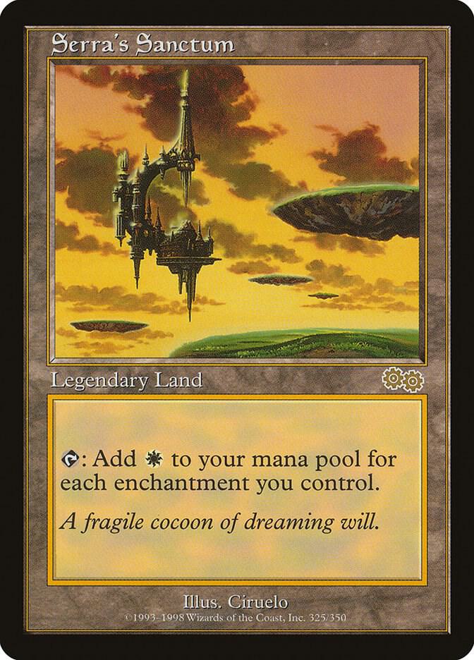 Serra's Sanctum 325 card from Urza's Saga