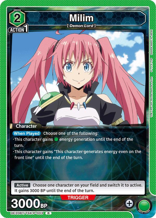 Milim (P-003) UE20BT/TSK-P-003 card from UE20BT: That Time I Got Reincarnated as a Slime