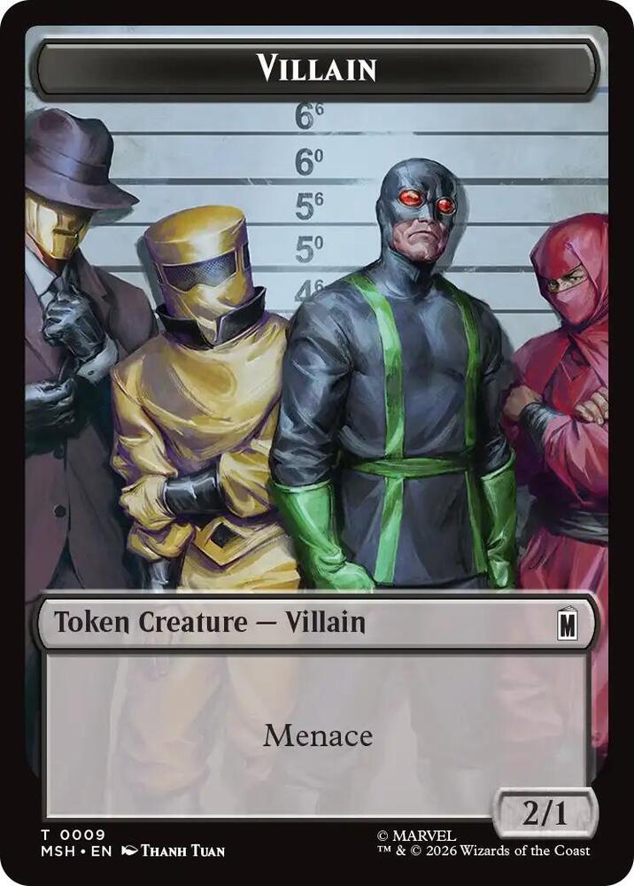 Villain // Robot Villain Double-Sided Token (009//020) 009/020 card from Marvel Super Heroes