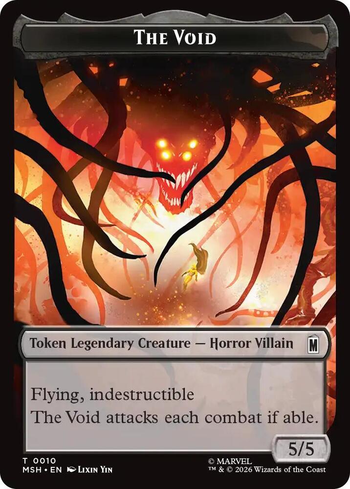 The Void // Squirrel Double-Sided Token 010/014 card from Marvel Super Heroes
