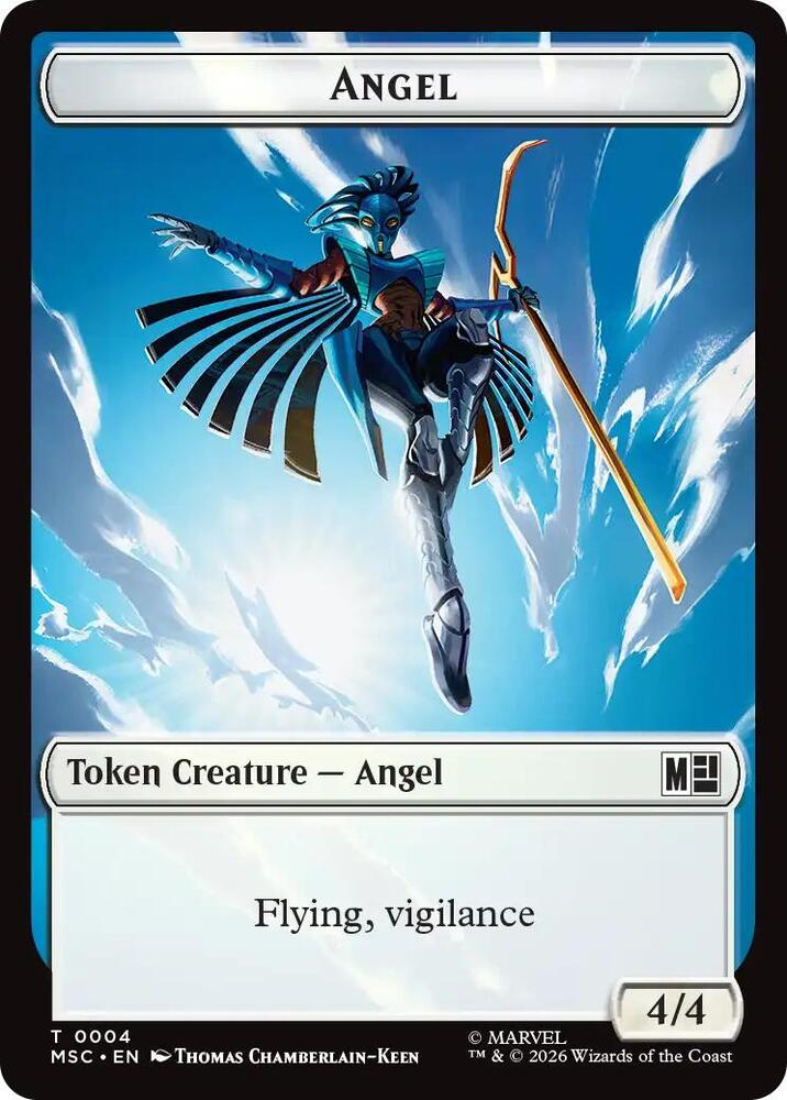 Angel // Elephant Double-Sided Token 4 // 12 card from Commander: Marvel Super Heroes