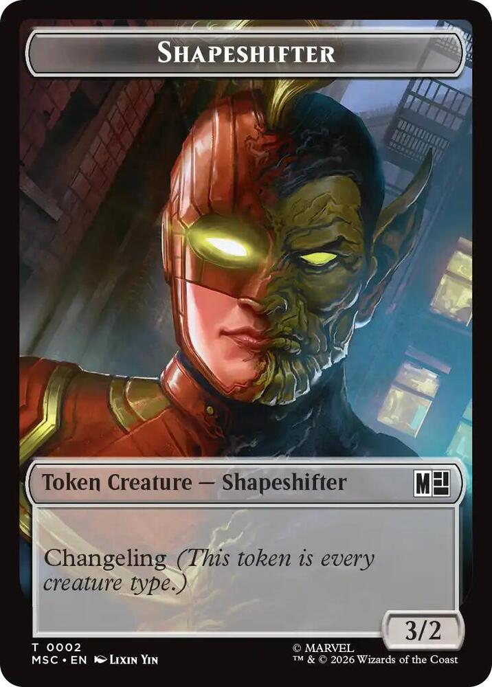 Shapeshifter // Ape Villain Double-Sided Token 2 // 10 card from Commander: Marvel Super Heroes
