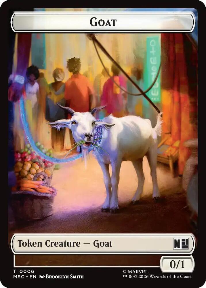 Goat // Construct Double-Sided Token 6 // 14 card from Commander: Marvel Super Heroes