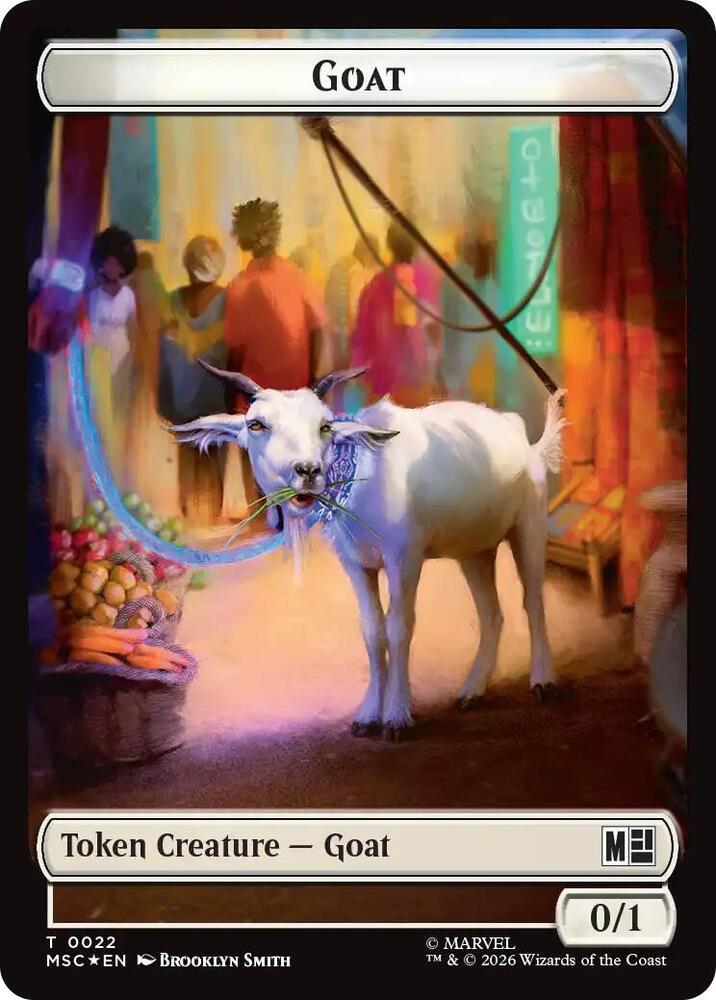 Goat // Soldier Double-Sided Token (Surge Foil) 22 // 23 card from Commander: Marvel Super Heroes