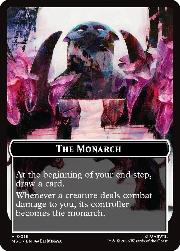 The Monarch (016) // Vibranium Double-Sided Token (Surge Foil) 16 // 31 card from Commander: Marvel Super Heroes