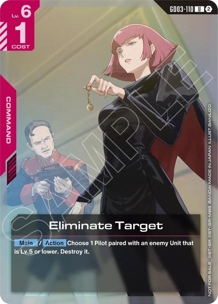 Eliminate Target (Store Tournament Participation Pack 05) GD03-110 card from Gundam Promotional Cards