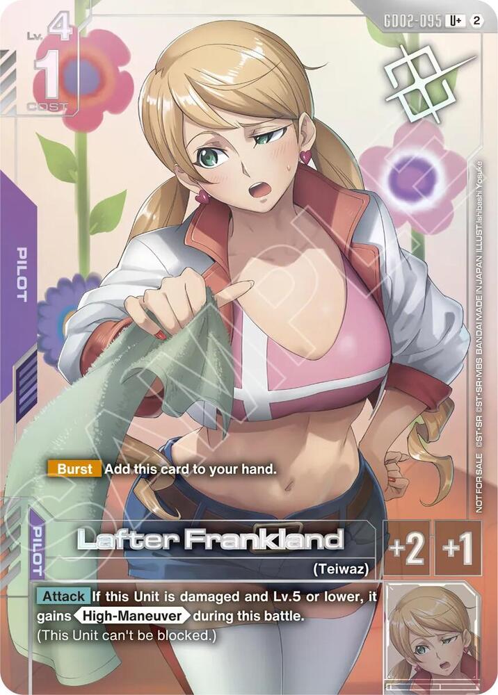Lafter Frankland (Store Tournament Winner Pack 05) GD02-095 card from Gundam Promotional Cards