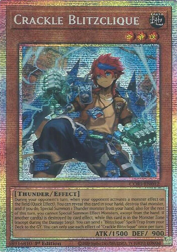 Crackle Blitzclique (Starlight Rare) CORI-EN012 card from Chaos Origins