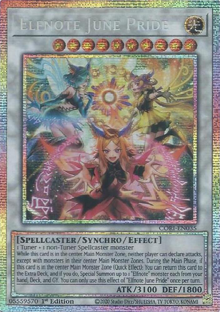 Elfnote June Pride (Starlight Rare) CORI-EN035 card from Chaos Origins