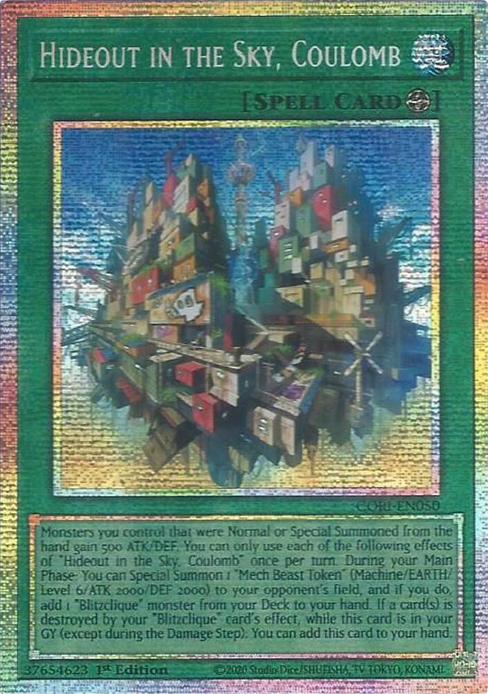 Hideout in the Sky, Coulomb (Starlight Rare) CORI-EN050 card from Chaos Origins