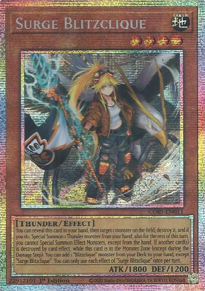 Surge Blitzclique (Starlight Rare) CORI-EN011 card from Chaos Origins